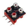 K27662 Розетка RCA "тюльпан" на плату 2x2
